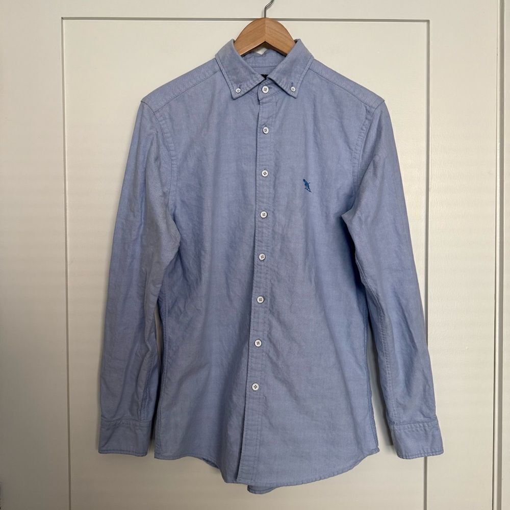 Rodd & Gunn Shirt Mens Size S Blue Button Down Sports Fit Logo Career Classic